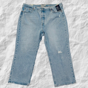 Levis Premium Ribcage Straight Ankle Jean Stretch 22W (44X27) NWT‎